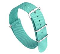 HAJMGUMC Correa de reloj acanalada, correas de nailon de 18mm, 20mm y 22mm, accesorios de correa de reloj de tela balística trenzada for correa de reloj(TEAL BLUE,20mm)