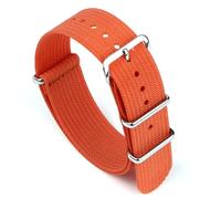 HAJMGUMC Correa de reloj acanalada, correas de nailon de 18mm, 20mm y 22mm, accesorios de correa de reloj de tela balística trenzada for correa de reloj(ORANGE,18mm)