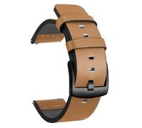 HAJMGUMC Correa de reloj de 20 mm Fit For Samsung Fit for Galaxy 6 5 4 40 44 mm 6/4 Classic 43 47 mm 42 46 mm 22 mm Pulsera de cuero Gear s3 Correa deportiva watch5 / 5pro(Light Brown black,22mm)