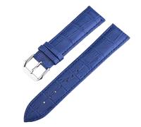 HAJMGUMC Correa de reloj de cuero genuino colorida for hombres y mujeres 12 13 14 15 16 17 18 19 20 22 24 mm correa de reloj impermeable(Light Blue,20mm)