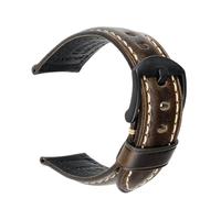 HAJMGUMC Correa de reloj de cuero genuino con cera de aceite Vintage, correas de reloj de 18mm, 20mm, 22mm y 24mm, color marrón y negro, aptas for pulsera de reloj Fit For Samsung Galaxy(Green B,23mm)