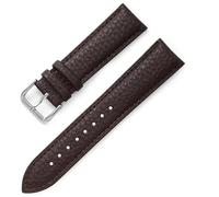 HAJMGUMC Correa de reloj de cuero genuino con patrón Litchi, pulsera de 12mm, 14mm, 16mm, 18mm, 20mm y 22mm, correas de repuesto for reloj de piel de becerro(Brown,16mm)