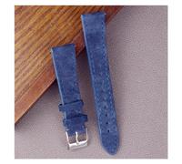 HAJMGUMC Correa de reloj de gamuza de cuero 18mm 20mm 22mm correa de reloj gris azul marrón correas de reloj accesorios de correa de pulsera de liberación rápida(Dark blue,20mm black buckle)