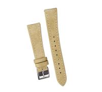 HAJMGUMC Correa de reloj de gamuza de cuero 18mm 20mm 22mm correa de reloj gris azul marrón correas de reloj accesorios de correa de pulsera de liberación rápida(Khaki,22mm black buckle)
