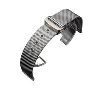 HAJMGUMC Correa de reloj de malla de acero inoxidable apta for pulsera Fit For Omega 007 Seamaster 300, hebilla plegable de 20mm y 22mm, correa de Metal de acero for negocios for hombres(Silver,20mm)