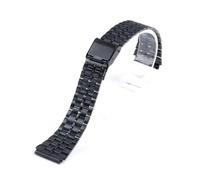 HAJMGUMC Correa de reloj de Metal Vintage apta Fit For Casio SGW400 F91W F84 F105/108/A158/168 AE1200/1300 pulsera de acero inoxidable de 18mm(Type2 black,20mm)