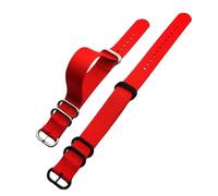 HAJMGUMC Correa de reloj de nailon de 18 mm, 20 mm, 22 mm y 24 mm, resistente al agua, apta Fit For Nato Zulu(Red,18MM_BLACK BUCKLE)
