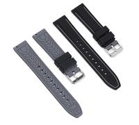 HAJMGUMC Correa de silicona Premium for reloj, correa de goma de liberación rápida de 20mm, 22mm y 24mm for reloj inteligente, correa de repuesto for reloj(Black grey-S,22mm)