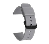 HAJMGUMC Correa de silicona universal 12 mm 14 mm 16 mm 18 mm 20 mm 22 mm 24 mm Banda de repuesto apta Fit For Samsung Galaxy Active2 Apta for reloj inteligente Fit For Huawei GT 2(Grey 02,22mm)