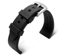 HAJMGUMC Correa deportiva de silicona for reloj Fit For Seiko, correas de goma resistentes al agua Fit For Rolex Water Ghost, 18mm, 19mm, 20mm, 21mm, 22mm y 24mm, Universal(Black,19MM_GOLD BUCKLE)