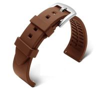 HAJMGUMC Correa deportiva de silicona for reloj Fit For Seiko, correas de goma resistentes al agua Fit For Rolex Water Ghost, 18mm, 19mm, 20mm, 21mm, 22mm y 24mm, Universal(Brown,21MM_GOLD BUCKLE)