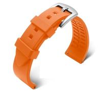HAJMGUMC Correa deportiva de silicona for reloj Fit For Seiko, correas de goma resistentes al agua Fit For Rolex Water Ghost, 18mm, 19mm, 20mm, 21mm, 22mm y 24mm, Universal(Orange,20MM_BLACK BUCKLE)