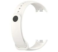 HAJMGUMC Correa Fit For Mi Band 8 Pulsera Fit For Xiaomi Band 8 Correa Metal-plug TPU Silicona SmartWatch Pulsera Fit For Mi Band 8 Pulsera(05 off white)