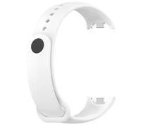 HAJMGUMC Correa Fit For Mi Band 8 Pulsera Fit For Xiaomi Band 8 Correa Metal-plug TPU Silicona SmartWatch Pulsera Fit For Mi Band 8 Pulsera(02 white)