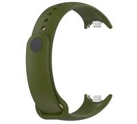 HAJMGUMC Correa Fit For Mi Band 8 Pulsera Fit For Xiaomi Band 8 Correa Metal-plug TPU Silicona SmartWatch Pulsera Fit For Mi Band 8 Pulsera(12 army green)