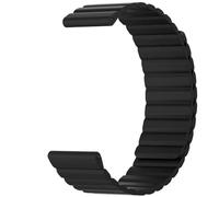 HAJMGUMC Correa magnética de silicona apta for pulseras Fit For Amazfit GTR 3/GTR3 pro/GTR2 2e aptas Fit For Samsung watch active/active 2 pulsera magnética(Black,20mm universal)