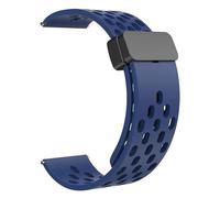 HAJMGUMC Correa Magnética De Silicona Con Orificio De 20 Y 22 Mm Fit For Samsung Galaxy Watch 6 5 4 Classic Fit For Huawei GT4 3 GT2 Pro Fit For Garmin Vivoactive 4s 3s(A9-Midnight Blue,22mm)