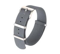 HAJMGUMC Correa trenzada de nailon Universal de 18mm, 20mm y 22mm apta for reloj Fit For Samsung Galaxy, correa de reloj de tela for hombres(Gray 1,20mm)