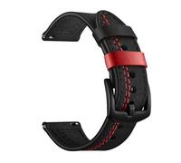 HAJMGUMC Correa universal de cuero genuino Fit For Huawei Watch GT 2, correa de 20mm y 22mm, correa de repuesto for reloj Fit For Samsung Galaxy de 42mm y 46mm(Green,22mm)