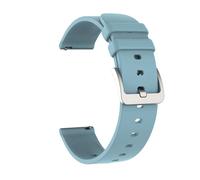 HAJMGUMC Correa universal de goma de 20 mm de doble color Silicona suave Ajuste impermeable for Garmin Fit for Xiaomi Fit for Huami Fit for reloj inteligente Amazfit(Blue)
