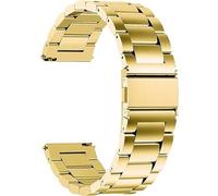 HAJMGUMC Correas de reloj de acero inoxidable de liberación rápida 20 mm 22 mm Correa de reloj inteligente Pulsera Reloj de pulsera Ajuste for Fit For HUAWEI WATCH GT 3 Ajuste Fit For Samsung(Gold,22m