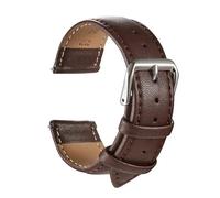HAJMGUMC Correas de reloj de cuero de piel de becerro, repuesto de correas de reloj de 18mm, 20mm, 22mm y 24mm, accesorios for reloj, correa de reloj suave for hombres y mujeres(All Brown,20mm)