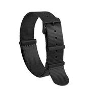 HAJMGUMC Correas de reloj de nailon, correa de reloj de 16mm, 18mm, 20mm y 22mm for hombres y mujeres, hebilla de repuesto de acero inoxidable(Black,18mm)