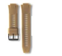 HAJMGUMC Correas de reloj inteligente, un trozo de vidrio templado, bandas impermeables, pulseras de 15mm, piezas de Smartwatch(Khaki)
