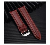 HAJMGUMC Correas for hombres y mujeres, pulseras de cuero, correa de reloj de 18mm, 20mm, 22mm, correa de reloj de negocios apta for accesorios de reloj Fit For DW(Red (silver),22mm)