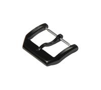 HAJMGUMC Hebilla de acero inoxidable de 18m y 20mm apta Fit For IWC Big Pilot Portugieser, broche de reloj de cuero for piloto, accesorios plateados, dorados, rosas y negros(Black,18mm)