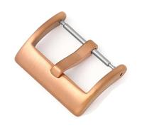 HAJMGUMC Hebilla de correa de acero inoxidable 304 de 16/18/20/22mm, hebilla de correa de reloj sólida mate/pulida, hebilla de pulsera de silicona de cuero + pines(Matte-Rose Gold,22mm)
