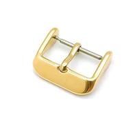 HAJMGUMC Hebilla de correa de reloj de acero inoxidable for hombre y mujer, cierre de correa de reloj de Metal sólido, plateado, dorado y negro, accesorios de 14mm, 16mm, 18mm, 20mm y 22mm(Gold,14MM)