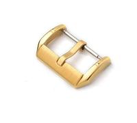 HAJMGUMC Hebilla de correa de reloj de acero inoxidable, piezas de repuesto cepilladas brillantes for cierre de correa de reloj, 10, 12, 14, 16mm, 18mm, 20mm y 22mm(Gold,20mm)