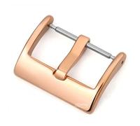 HAJMGUMC Hebilla de reloj de 2mm, 3mm, 16mm, 18mm, 20mm, botón de acero inoxidable sólido pulido, accesorios de cierre de correa(Rose Gold,18mm-Pin width 2mm)