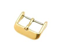 HAJMGUMC Hebilla de reloj de acero inoxidable, 10mm, 12mm, 14mm, 16mm, 18mm, 20mm, 22mm, cierre de correa de Metal, accesorios de reloj de Color negro y plateado(Gold Color,12MM)