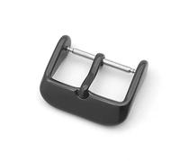 HAJMGUMC Hebilla de reloj de acero inoxidable, 10mm, 12mm, 14mm, 16mm, 18mm, 20mm, 22mm, cierre de correa de Metal, accesorios de reloj de Color negro y plateado(Black Color,22MM)