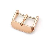 HAJMGUMC Hebilla de reloj de acero inoxidable, 10mm, 12mm, 14mm, 16mm, 18mm, 20mm, 22mm, cierre de correa de Metal, accesorios de reloj de Color negro y plateado(Rose Gold Color,10MM)
