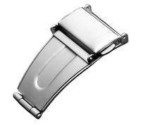 HAJMGUMC Hebilla de reloj mate pulido de 22mm, correa de 18mm, 20mm y 21mm, botón de cierre de mariposa de doble clic, accesorios de botón plegable(5PCS Polished 18mm)