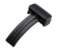 HAJMGUMC Hebilla plegable magnética de 18mm y 20mm, botón de acero inoxidable, correas de cuero de silicona, correa de reloj, cierre de Metal, accesorios for relojes(Black)