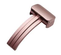 HAJMGUMC Hebilla plegable magnética de 18mm y 20mm, botón de acero inoxidable, correas de cuero de silicona, correa de reloj, cierre de Metal, accesorios for relojes(Pink)