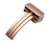HAJMGUMC Hebilla plegable magnética de 18mm y 20mm, botón de acero inoxidable, correas de cuero de silicona, correa de reloj, cierre de Metal, accesorios for relojes(Rose Gold)
