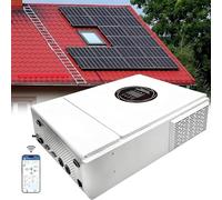 HajMyrdonyx Inversor Solar Híbrido Todo En Uno 5500 W, Inversor Híbrido Fuera Red 48V A 110V/220V, Controlador Carga Solar Mppt 120 A Integrado + Cargador Ca, Compatible con Conexión En Paralelo