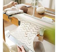 HajMyrdonyx Kit Máquina Tejer Automática, Calibre Medio 6,5 Mm, 150 Puntadas, Dispositivo para Tejer Bufandas Y Gorros con Accesorios, Máquina Tejer Plástico para El Hogar Tejer A Mano