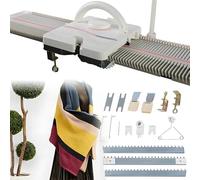 HajMyrdonyx Máquina Tejer Doméstica Plástico con Accesorios, Fácil Usar Tejer A Mano, 150 Puntadas, Calibre Medio 6,5 Mm, Kit Máquina Tejer Automática para Entusiastas Artesanía