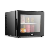 HajMyrdonyx Mininevera Vertical Compacta con Puerta Cristal Y Cerradura 20L | Pequeño Refrigerador Con Luz Led, Cerradura Y Llave; Funcionamiento Silencioso, Bajo Consumo Clase Y Enfriamiento Rápido