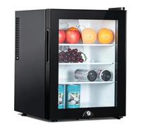 HajMyrdonyx Mininevera Vertical Compacta con Puerta Cristal Y Cerradura 30L | Pequeño Refrigerador Con Luz Led, Cerradura Y Llave; Funcionamiento Silencioso, Bajo Consumo Clase Y Enfriamiento Rápido