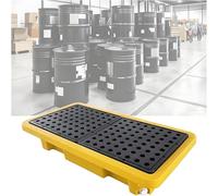 HajMyrdonyx Palet Modular Antiderrames - Plataforma Plástico A Prueba De Fugas para El Almacenamiento Seguro Productos Químicos - Bandeja Desmontable De Polietileno A Prueba Fugas 72x72x16cm