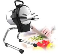 HajMyrdonyx Picadora De Cebolletas Y Cebolletas De 150 W, Cortadora Eléctrica De Verduras, Grosor Ajustable Y Alta Velocidad, Procesador Verduras De Acero Inoxidable Desmontable