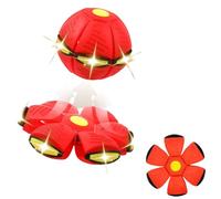 HAJXXMM Bola de rebote mágica, platillo volador de juguete para perros, juego de interacción entre padres e hijos, forma dual duradera que se puede cambiar libremente para interiores y exteriores, con