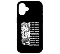Haka Nueva Zelanda Old Black Maori New Zealand NZ Fan Rugby Carcasa para iPhone 16
